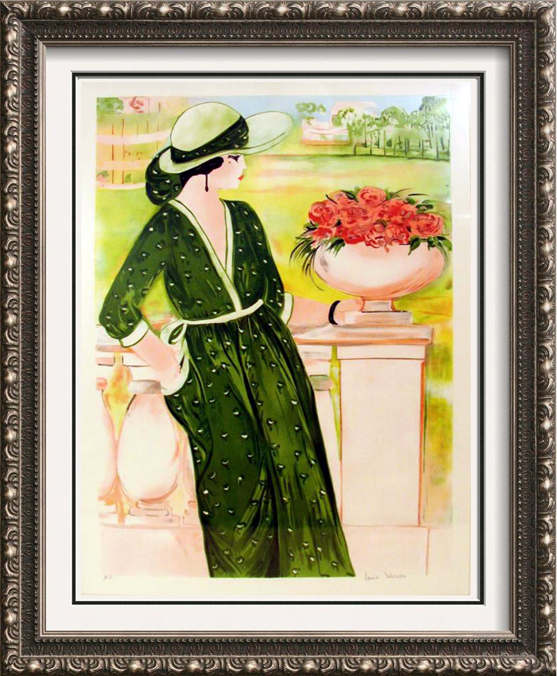 Louise Salamon Women in Green Dress
