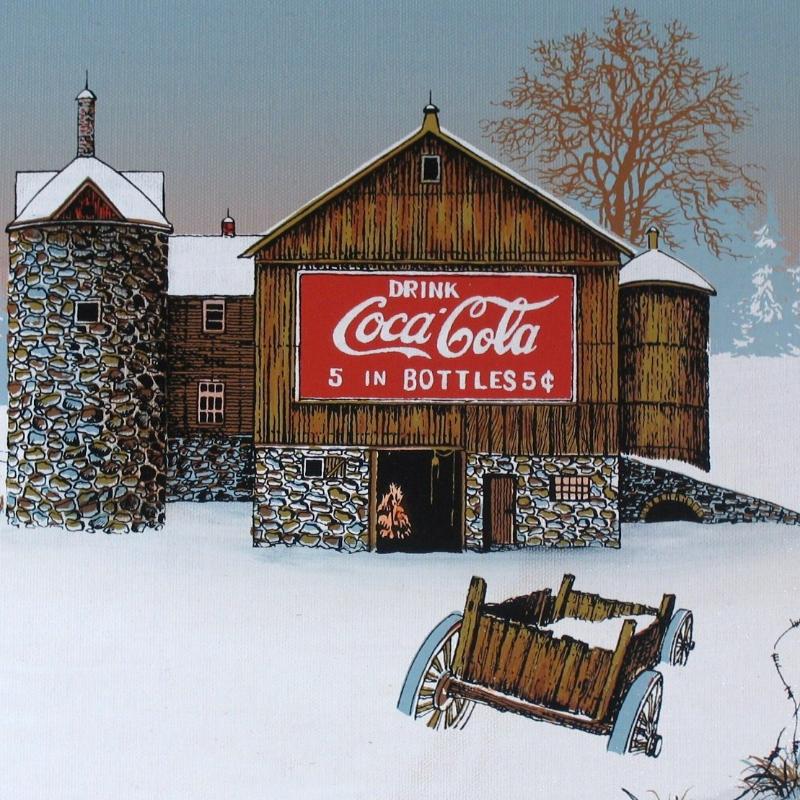 Winter James Coca Cola Barn - Click Image to Close