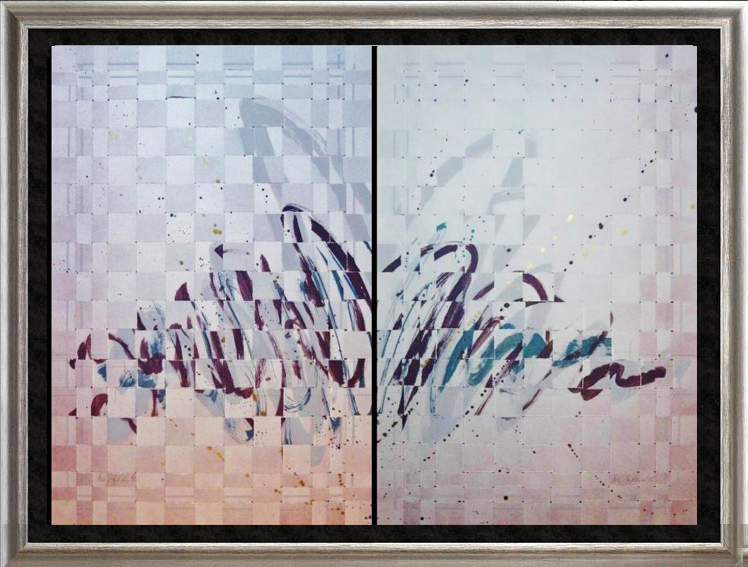 Thomas Zinderman Abstract Swirls 2 Piece Suite