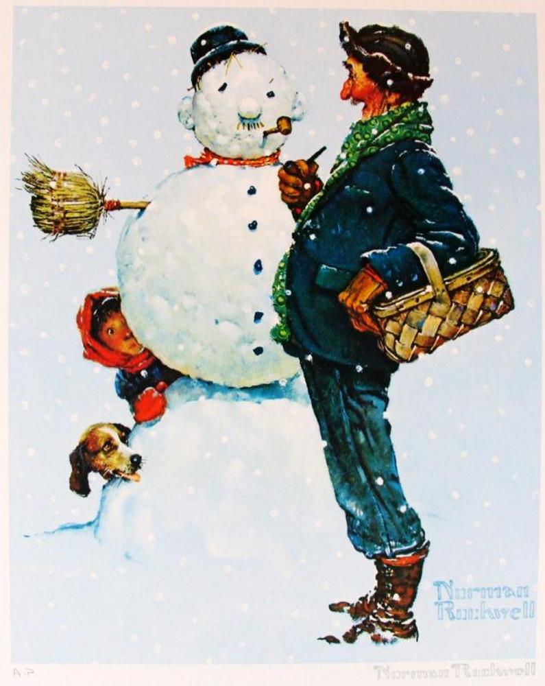 Norman Rockwell Snow Sculpturing
