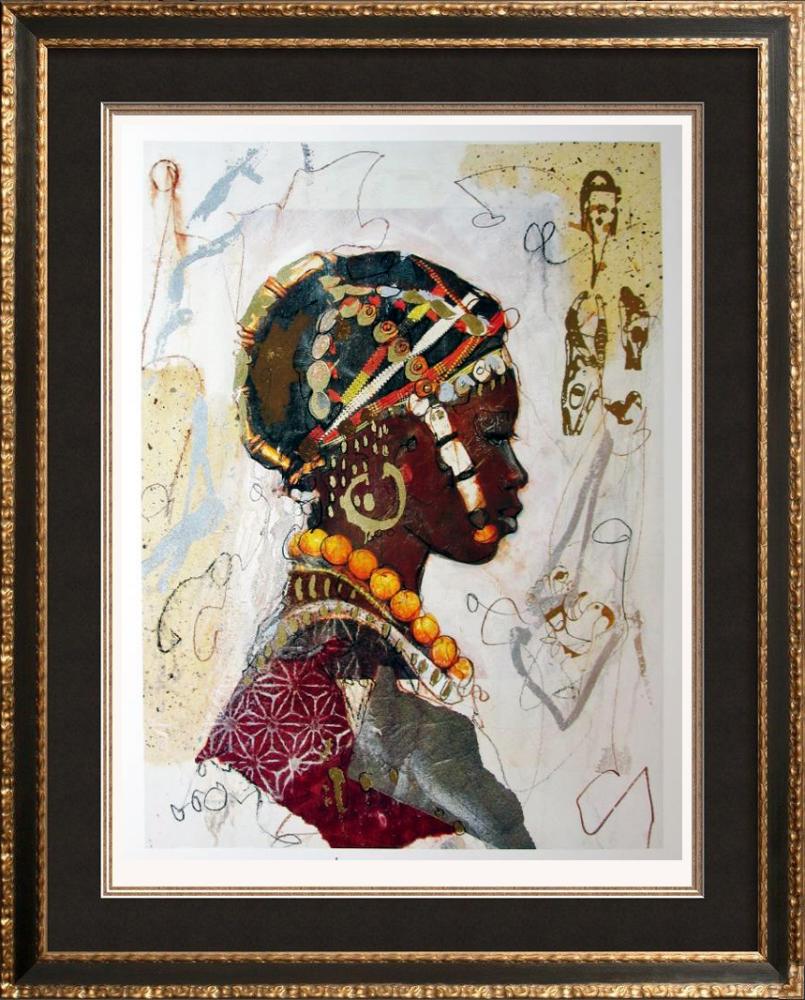 African Headdress Art Print