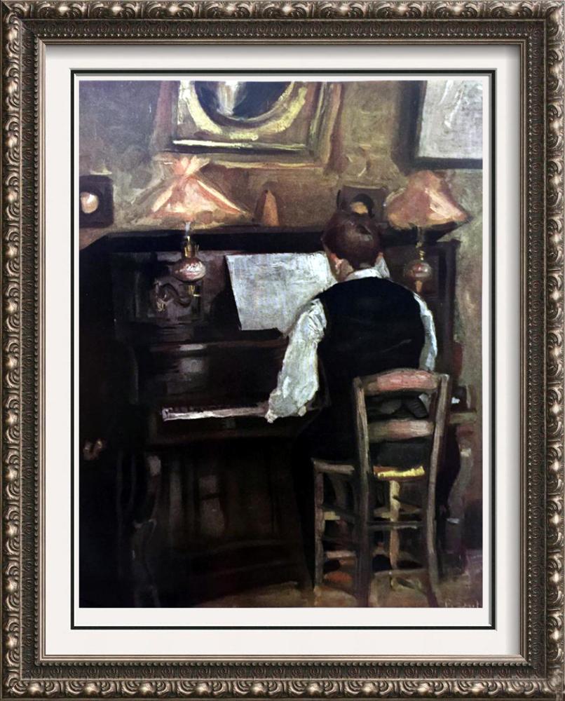 Raoul Dufy M. Gaston Dufy at the Piano c.1897-98 Fine Art Print from Museum Artist