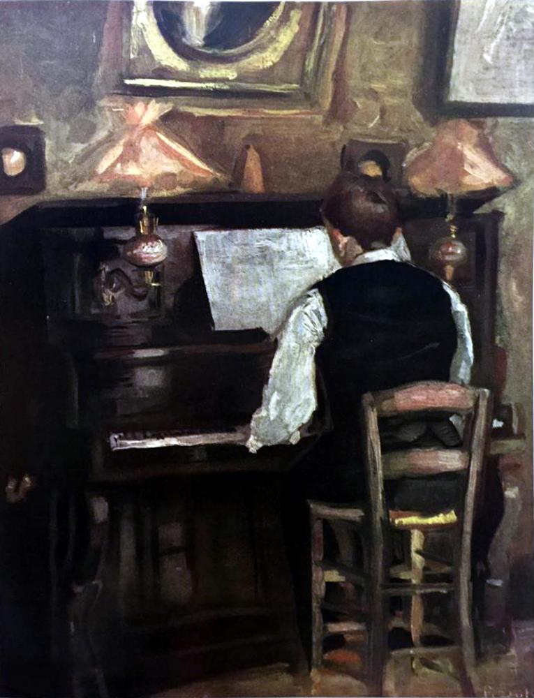 Raoul Dufy M. Gaston Dufy at the Piano c.1897-98 Fine Art Print from Museum Artist