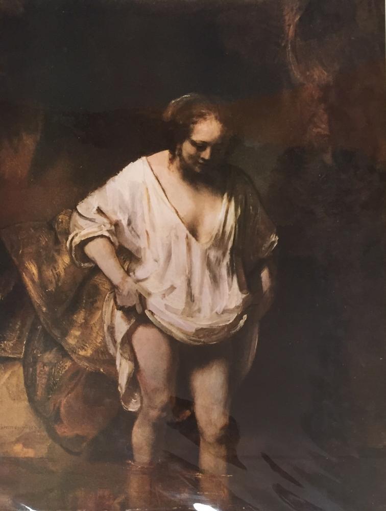 Rembrandt A Woman Bathing c.1654 Fine Art Print from Museum Artist
