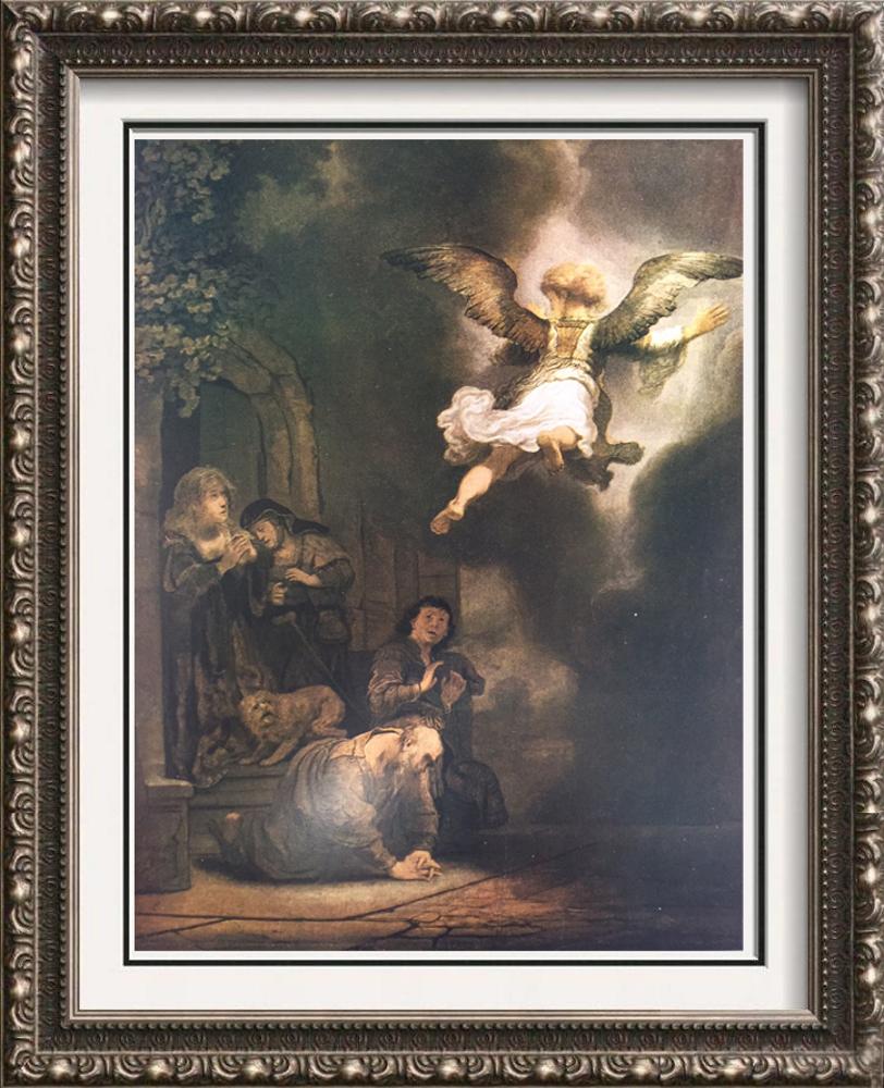 Rembrandt The Angel Leaving Tobias and his Family c.1637 Fine Art Print from Museum Artist