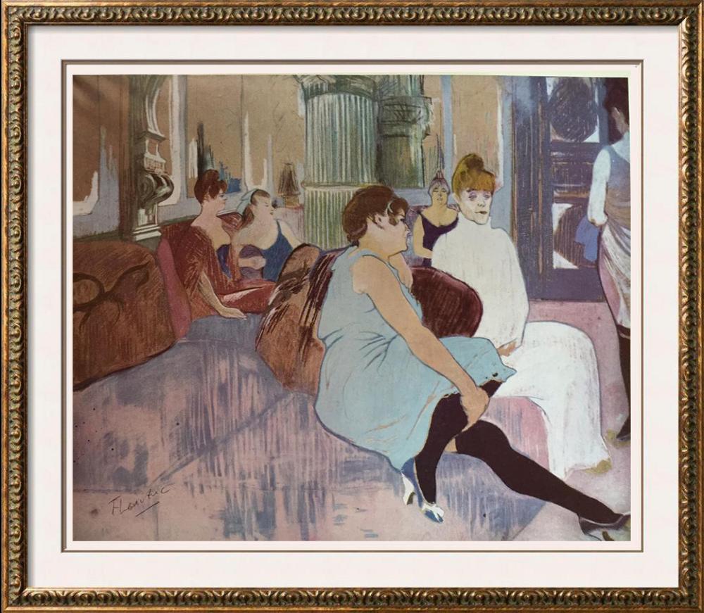Toulouse-Lautrec Salon in the Rue Des Moulins c.1894 Fine Art Print from Museum Artist
