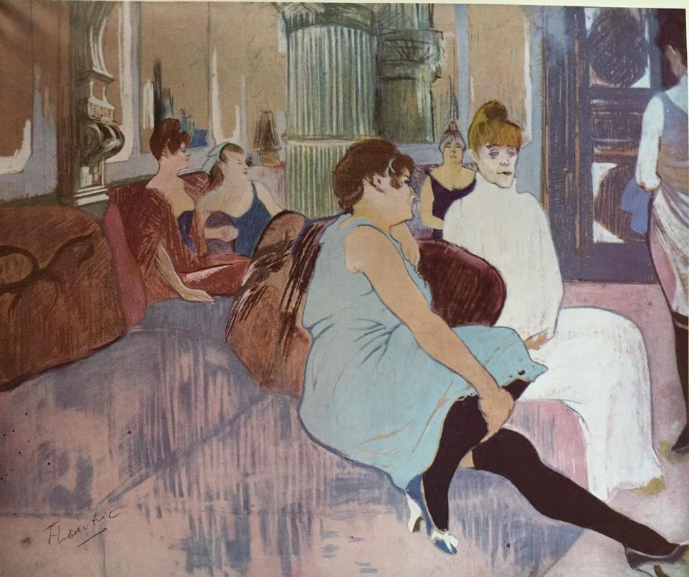 Toulouse-Lautrec Salon in the Rue Des Moulins c.1894 Fine Art Print from Museum Artist - Click Image to Close
