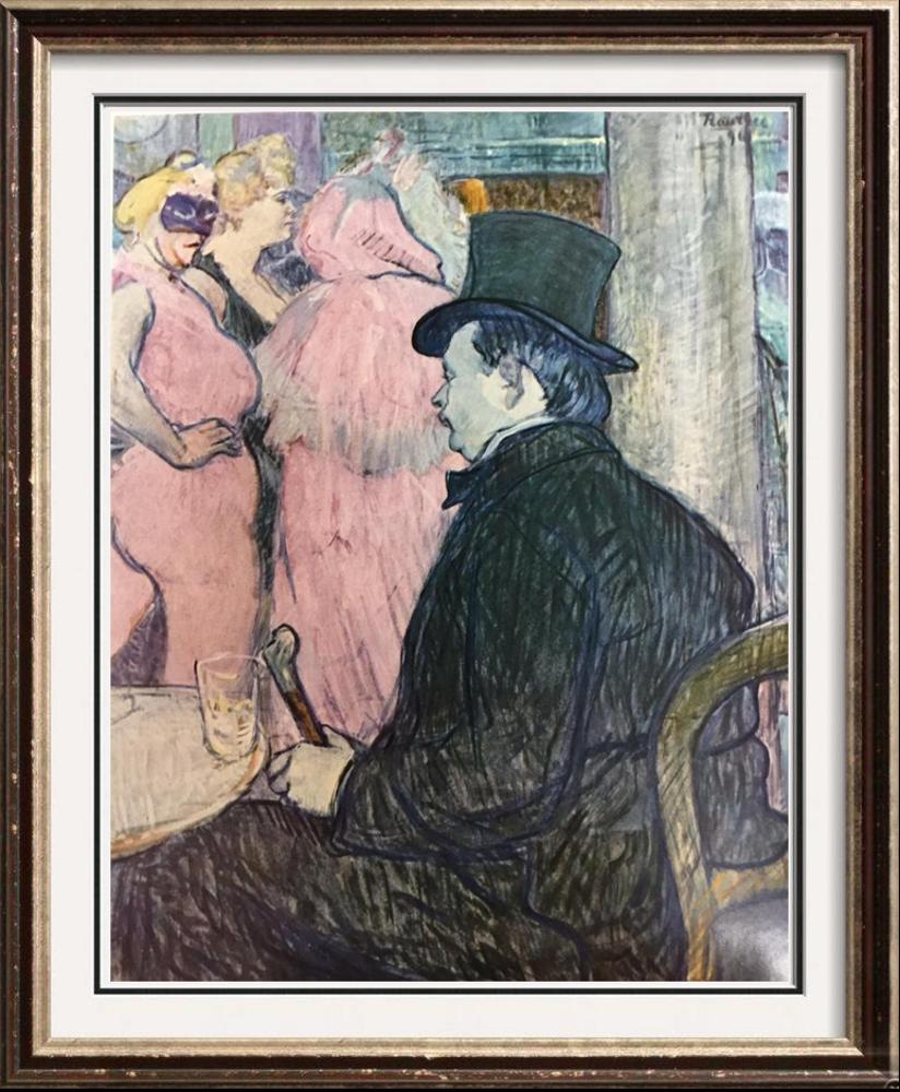 Toulouse-Lautrec Maxime Dethomas at the Opera Ball c.1896 Fine Art Print from Museum Artist
