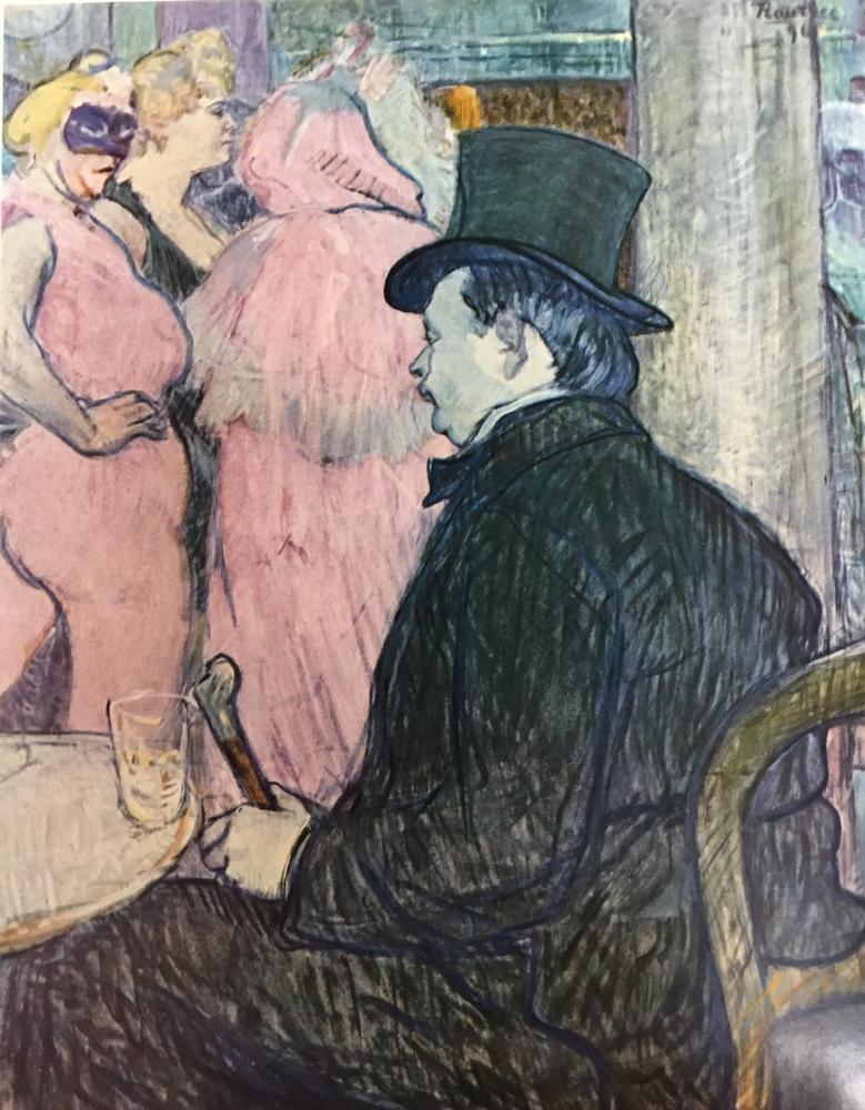Toulouse-Lautrec Maxime Dethomas at the Opera Ball c.1896 Fine Art Print from Museum Artist - Click Image to Close
