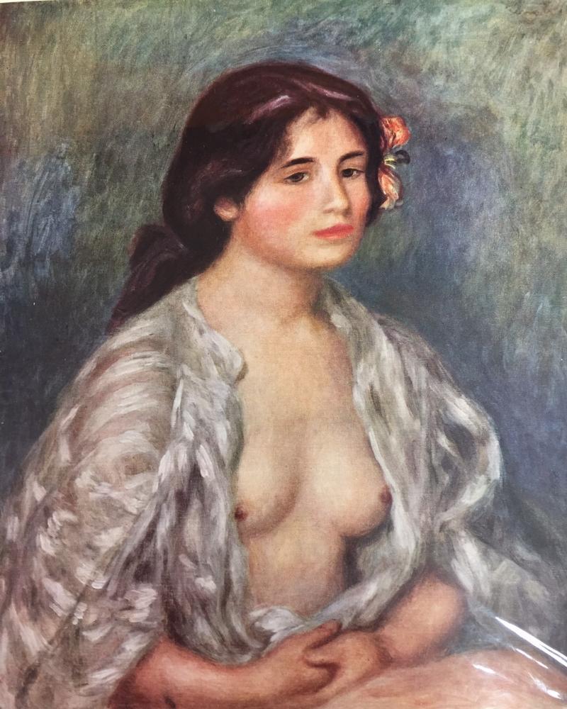 Pierre Auguste Renoir (Plate One) Gabrielle in an Open Blouse c.1907 Fine Art Print from Museum Artist - Click Image to Close
