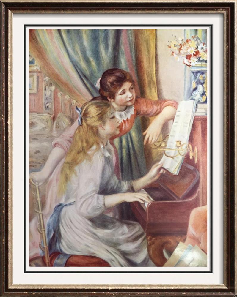 Pierre Auguste Renoir (Plate Fourteen) Two Girls at the Piano c.1893 Fine Art Print from Museum Artist