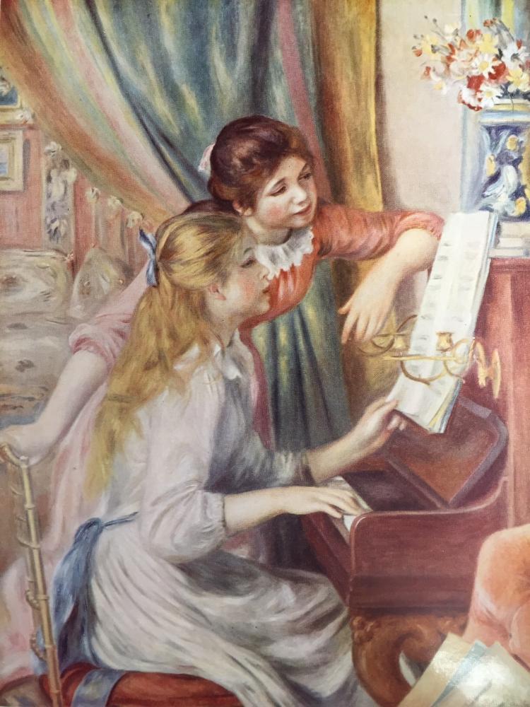 Pierre Auguste Renoir (Plate Fourteen) Two Girls at the Piano c.1893 Fine Art Print from Museum Artist