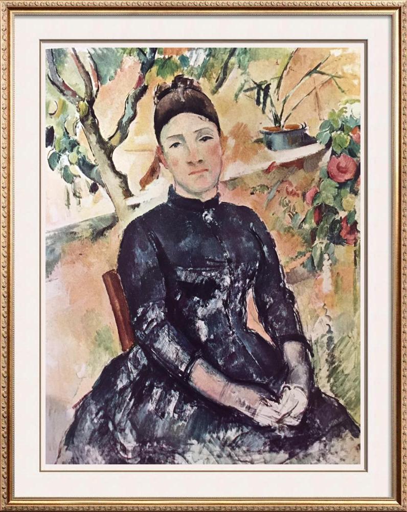 Paul Cezanne Madame Cezanne in the Conservatory c.1890 Fine Art Print from Museum Artist