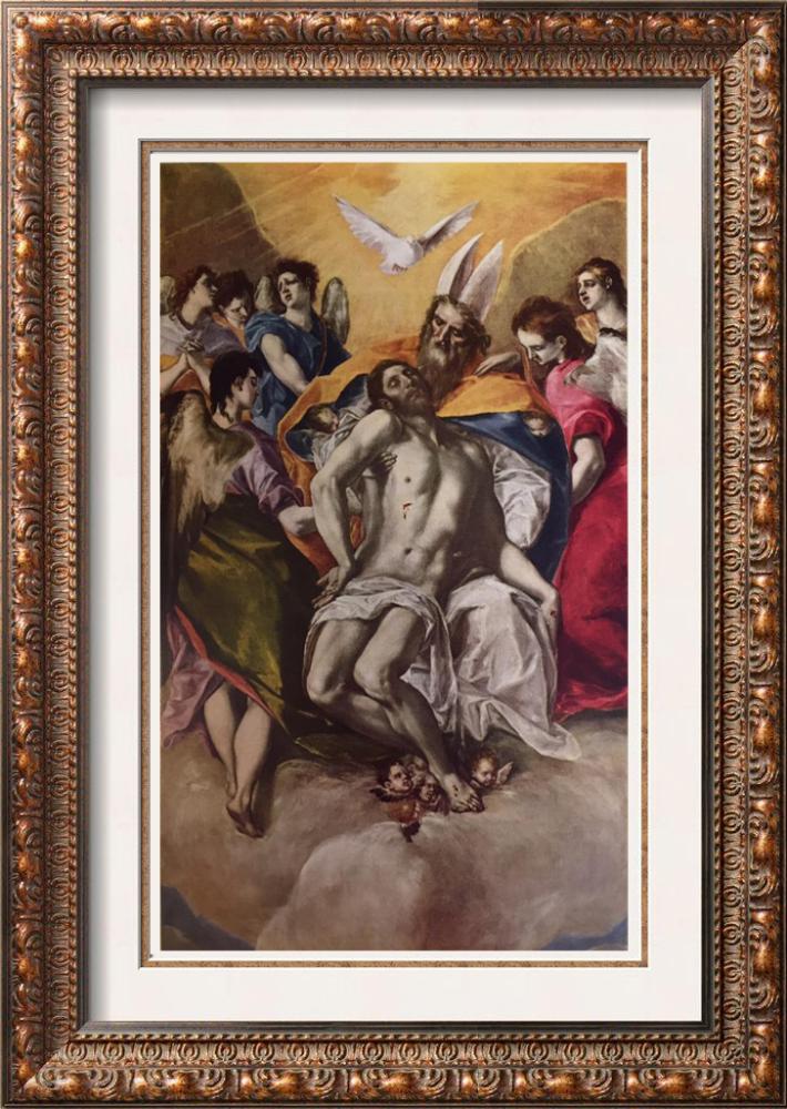 El Greco (Domenicos Theotocopolos) Holy Trinity c.1577-78 Fine Art Print from Museum Artist