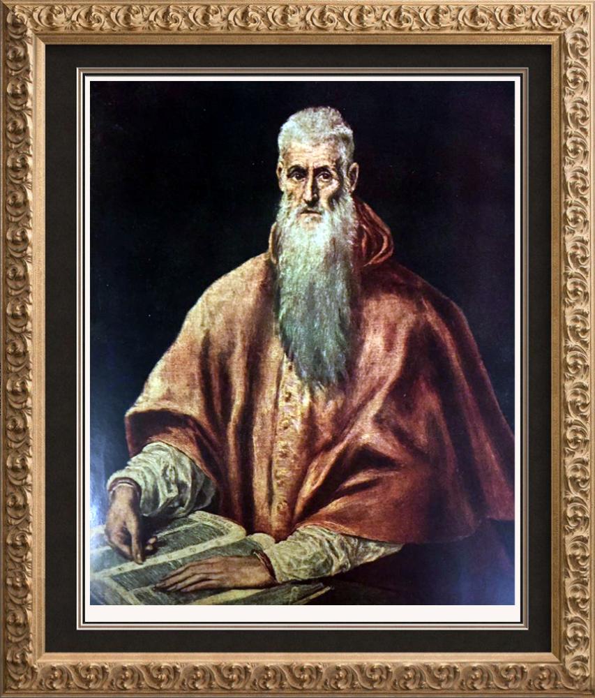 El Greco (Domenicos Theotocopolos) St. Jerome as a Cardinal c.1571-76 Fine Art Print from Museum Artist