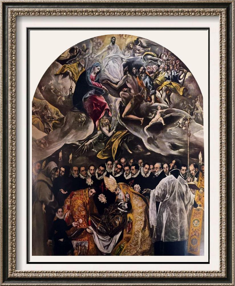 El Greco (Domenicos Theotocopolos) Burial of Count Orgaz c.1586 Fine Art Print from Museum Artist