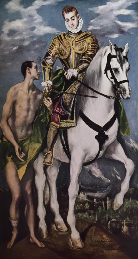El Greco (Domenicos Theotocopolos) St. Martin and the Beggar c.1597-99 Fine Art Print from Museum Artist