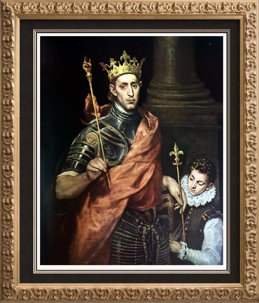 El Greco (Domenicos Theotocopolos) St. Louis, King of France c.1586-94 Fine Art Print from Museum Artist