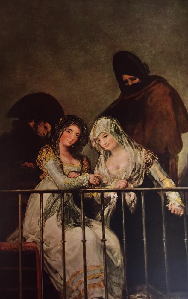 Francisco Jose de Goya y Lucientes Majas on a Balcony c.1810-15 Fine Art Print from Museum Artist - Click Image to Close