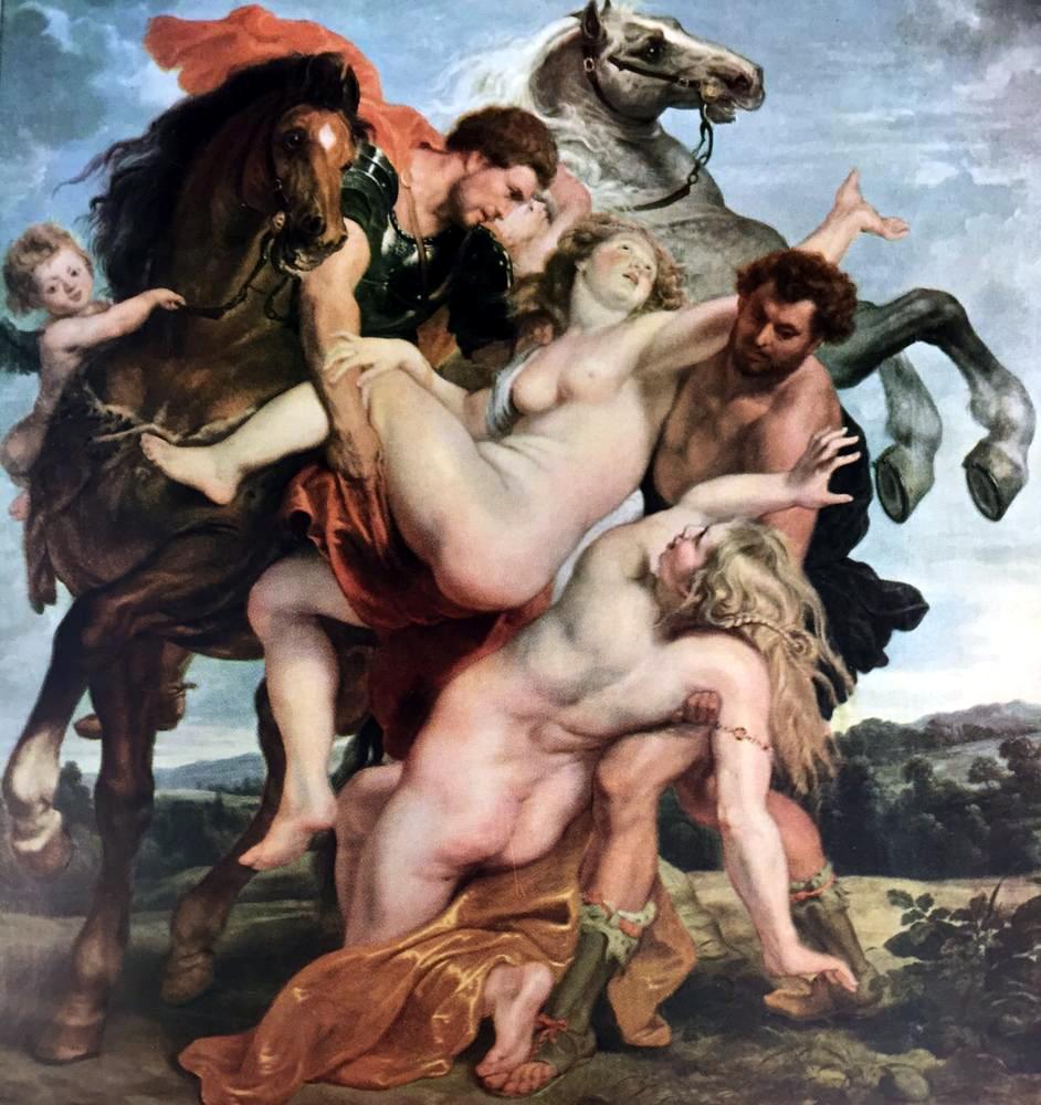 Peter Paul Rubens The Abduction of the Daughters of Leucippus c.1615-16 Fine Art Print from Museum Artist