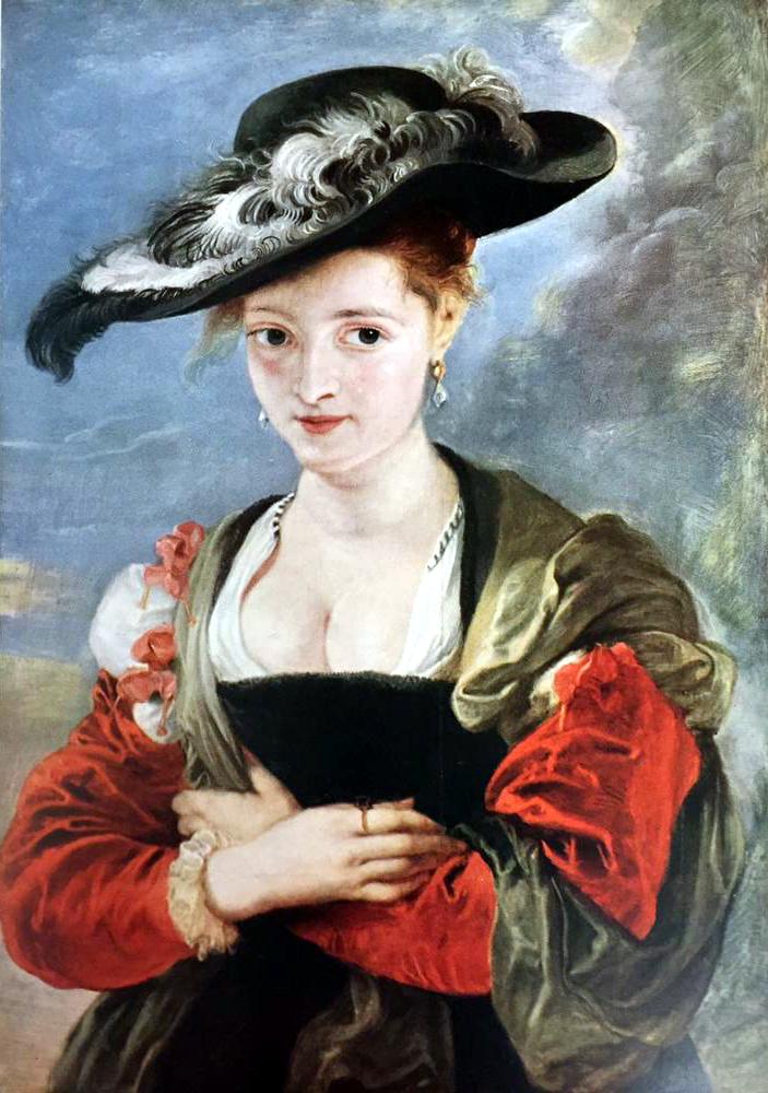 Peter Paul Rubens Susanne Fourment "Le Chapeau de Paille" c.1622 Fine Art Print from Museum Artist - Click Image to Close