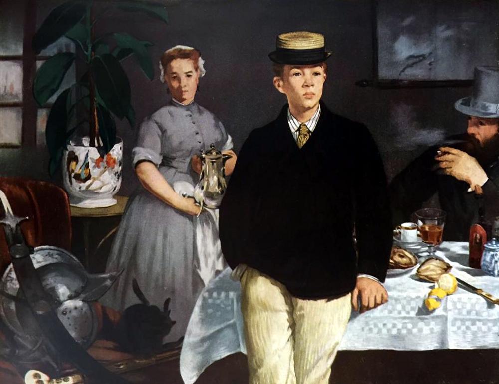 Edouard Manet Luncheon in the Studio c.1868 Fine Art Print from Museum Artist - Click Image to Close
