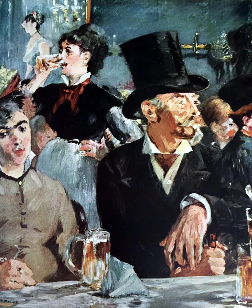 Edouard Manet At the Cafe c.1878 Fine Art Print from Museum Artist - Click Image to Close