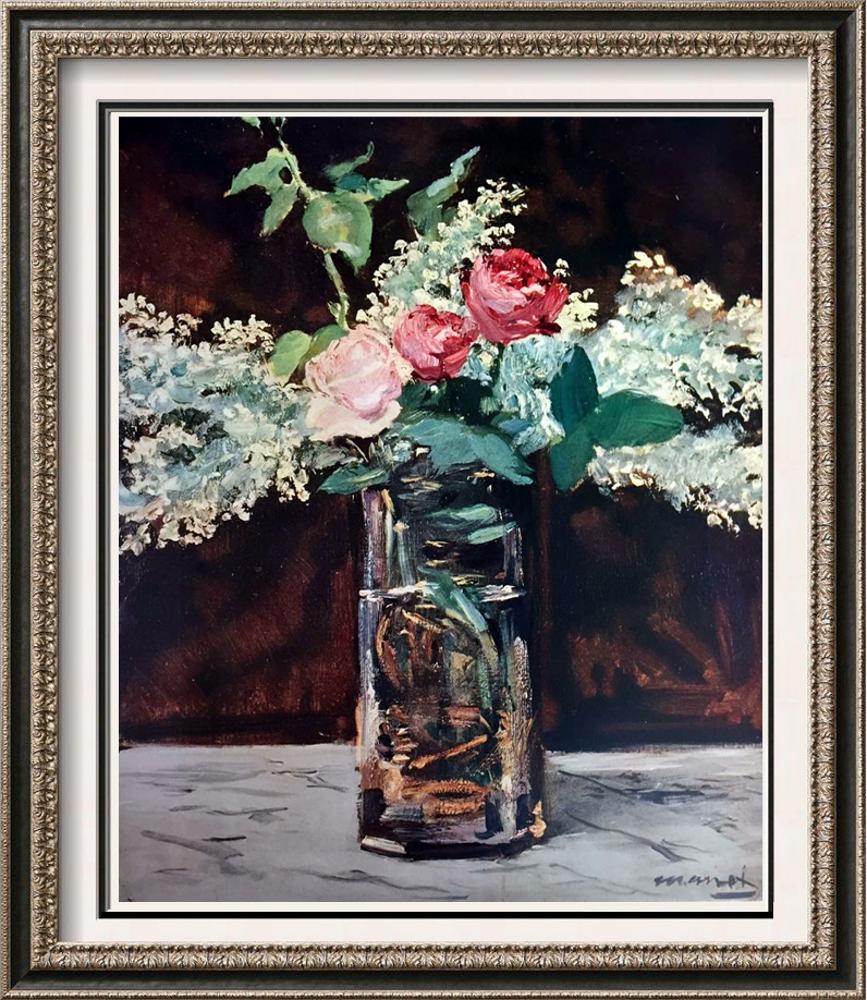 Edouard Manet White Lilacs and Roses c.1883 Fine Art Print from Museum Artist