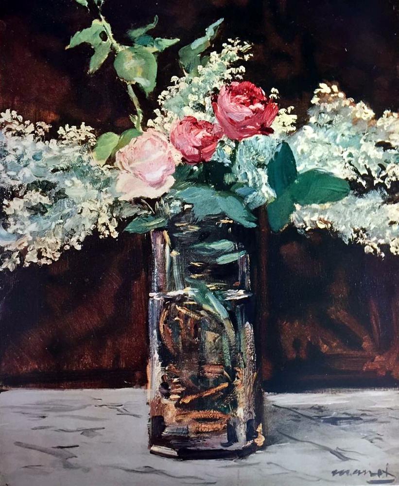 Edouard Manet White Lilacs and Roses c.1883 Fine Art Print from Museum Artist - Click Image to Close