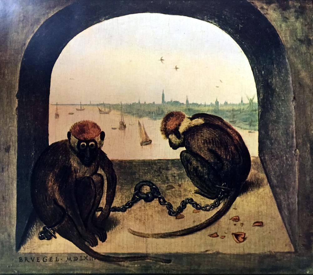 Pieter Bruegel Two Monkeys c.1562 Fine Art Print from Museum Artist