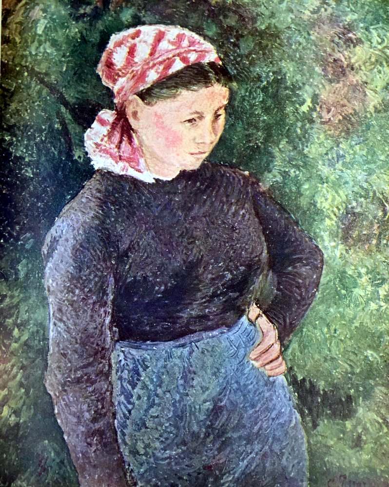 Camille Pissarro Peasant Woman c.1880 Fine Art Print from Museum Artist - Click Image to Close