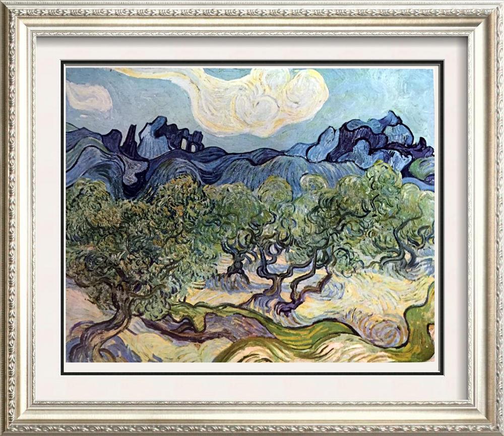 Vincent Van Gogh Landscape with Olive Trees c.1889 Fine Art Print from Museum Artist