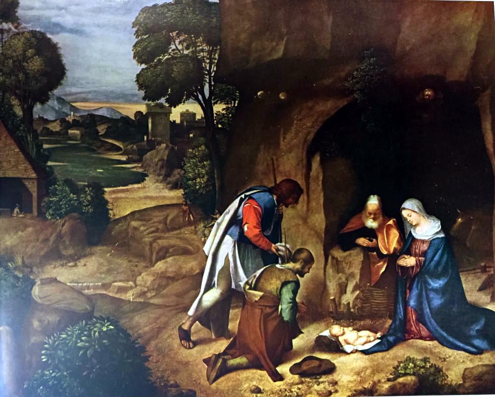 Masterpieces Giorgione: Adoration of the Shepherds c.1500-05 Fine Art Print from Museum Artist