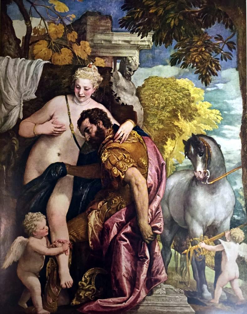 Masterpieces Veronese: Mars and Venus United by Love c.1575 Fine Art Print from Museum Artist
