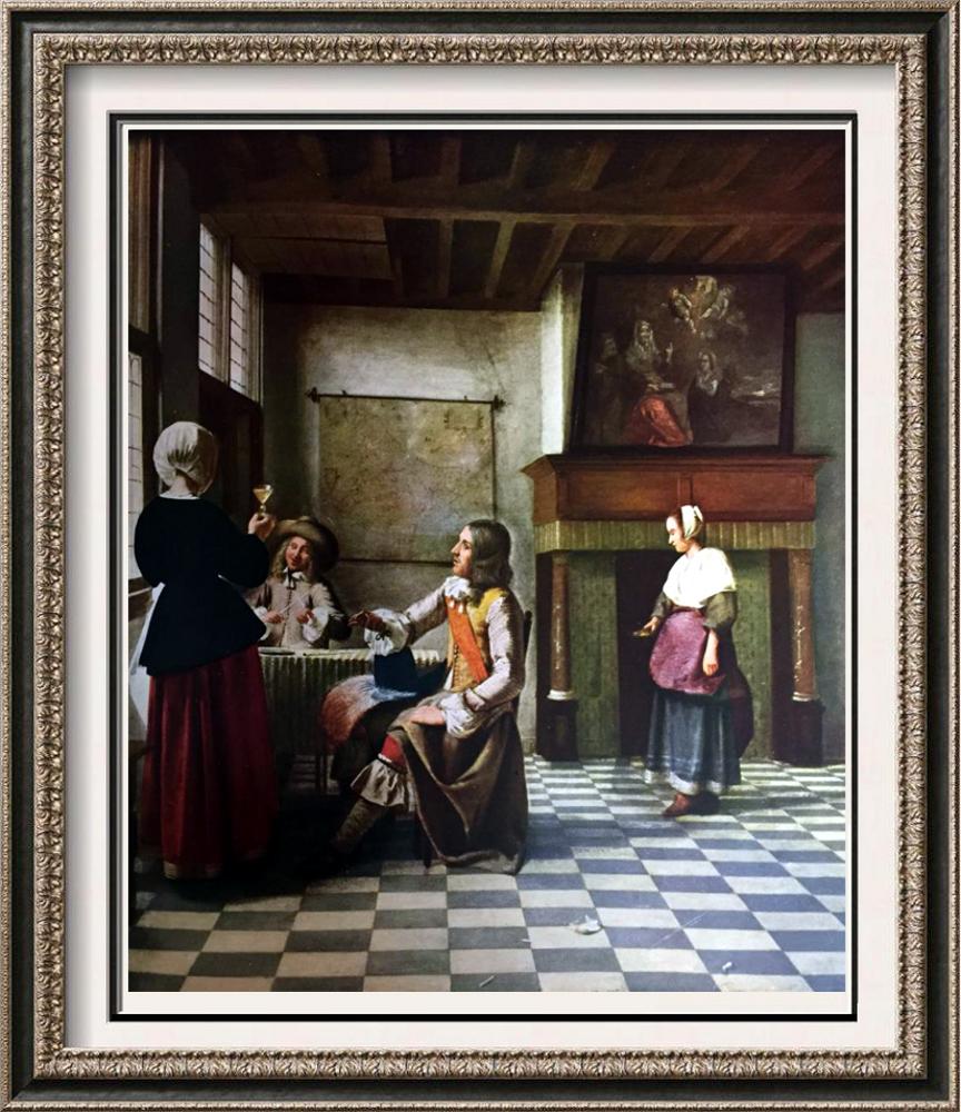 Masterpieces Peter de Hooch: Interior of a Dutch House c.1658 Fine Art Print from Museum Artist