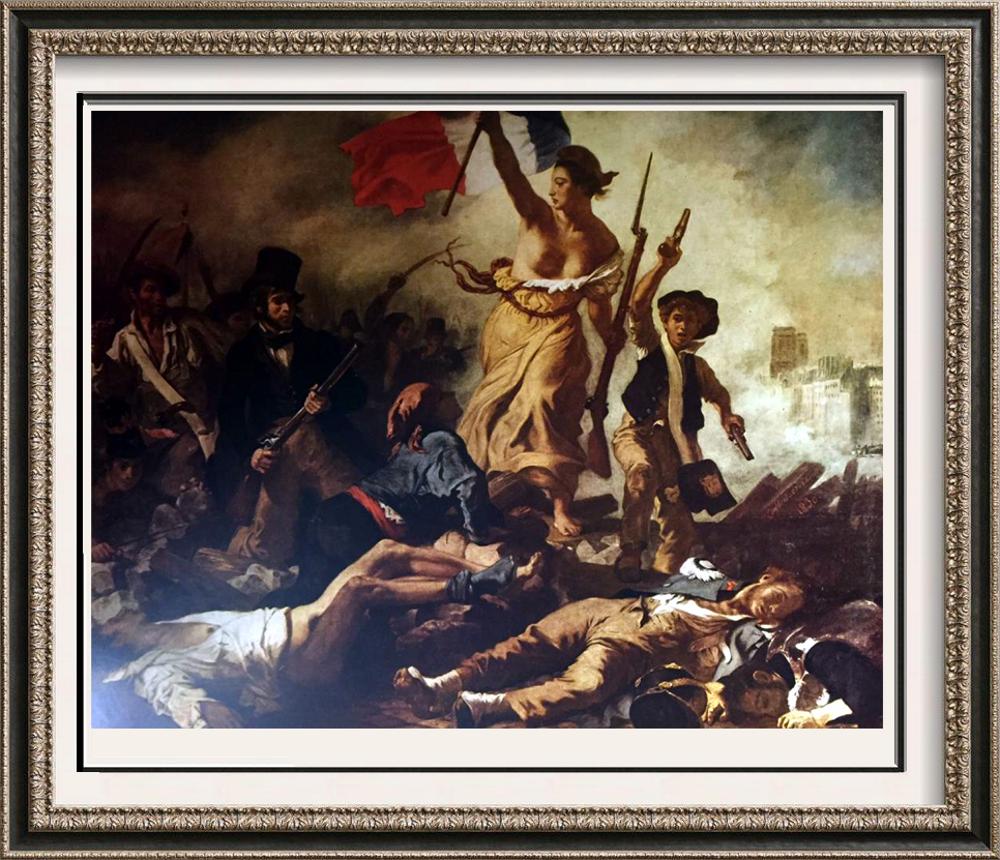 Masterpieces Delacroix: Liberty Leading the People c.1830 Fine Art Print from Museum Artist