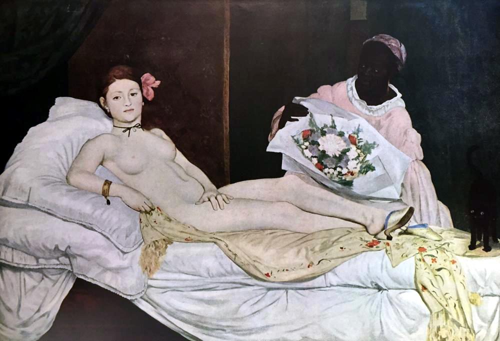 Manet Peintures Olympia c.1863 Fine Art Print from Museum Artist - Click Image to Close
