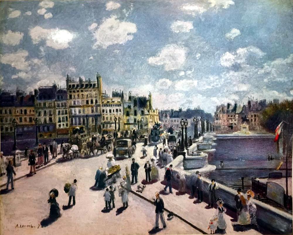 Pierre Auguste Renoir (Plate Five) Pont Neuf c.1872 Fine Art Print from Museum Artist - Click Image to Close