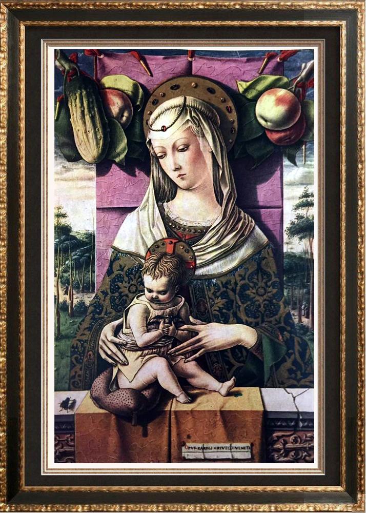 Masterpieces of Italian Paintings Crivelli: The Madonna and Child c.1470 Fine Art Print from Museum Artist