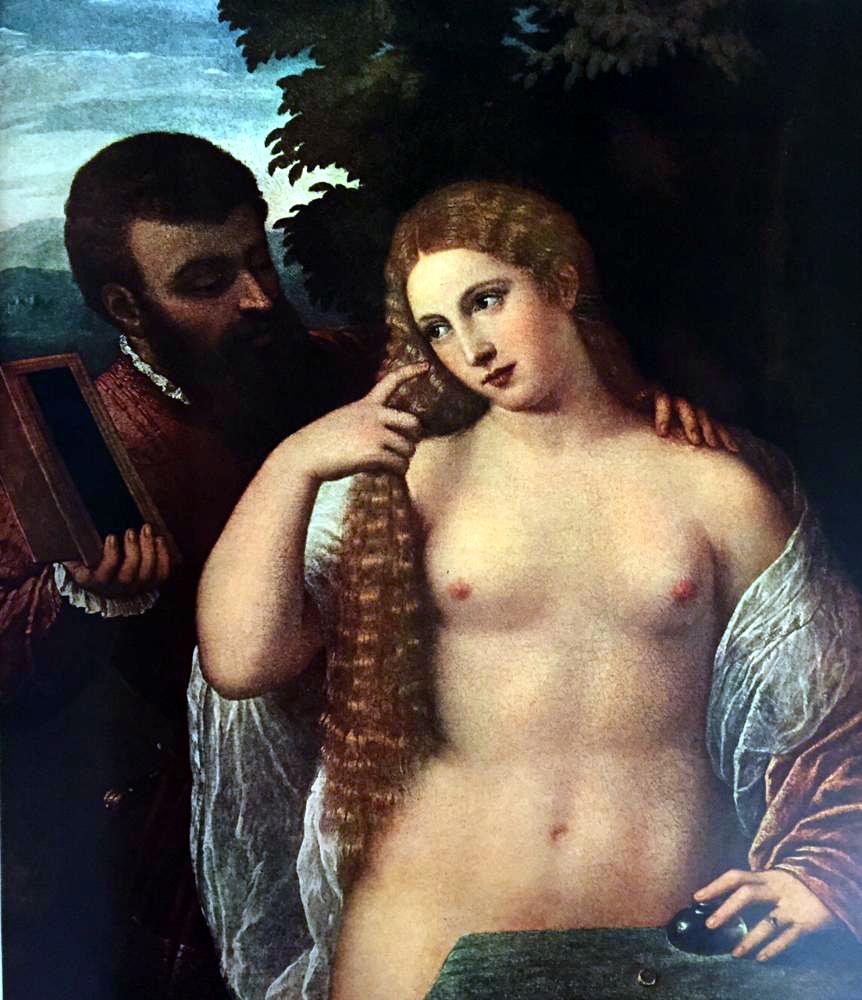 Masterpieces of Italian Painting Titian, Tiziano Vecellio Allegory c.1520 Fine Art Print from Museum Artist - Click Image to Close
