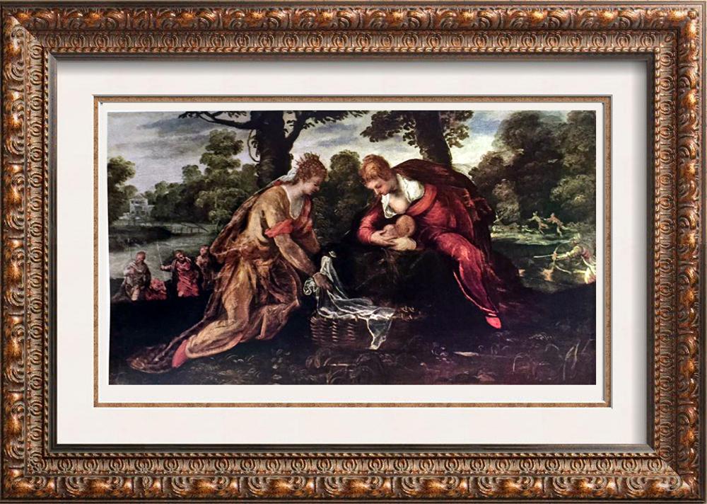 Masterpieces of Italian Paintings Tintoretto: The Finding of Moses c.1550 Fine Art Print from Museum Artist