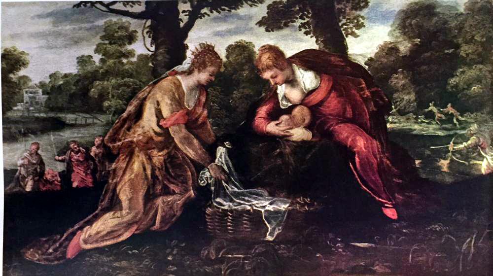 Masterpieces of Italian Paintings Tintoretto: The Finding of Moses c.1550 Fine Art Print from Museum Artist