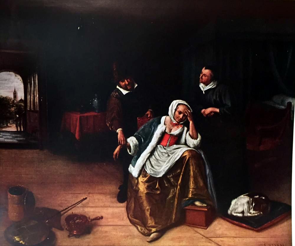 Masterpieces of Dutch Painting Jan Steer: The Lovesick Maiden c.1665 Fine Art Print from Museum Artist - Click Image to Close