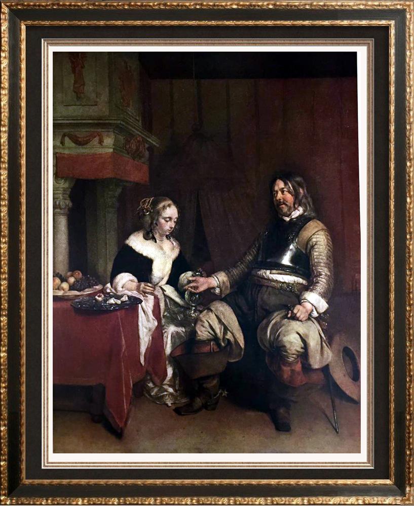 Masterpieces of Dutch Painting Gerard Terborch: The Gallant c.1665 Fine Art Print from Museum Artist