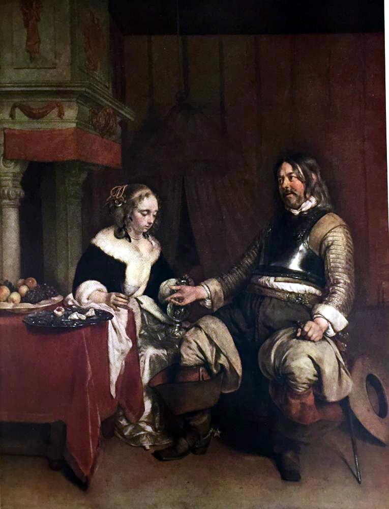 Masterpieces of Dutch Painting Gerard Terborch: The Gallant c.1665 Fine Art Print from Museum Artist - Click Image to Close