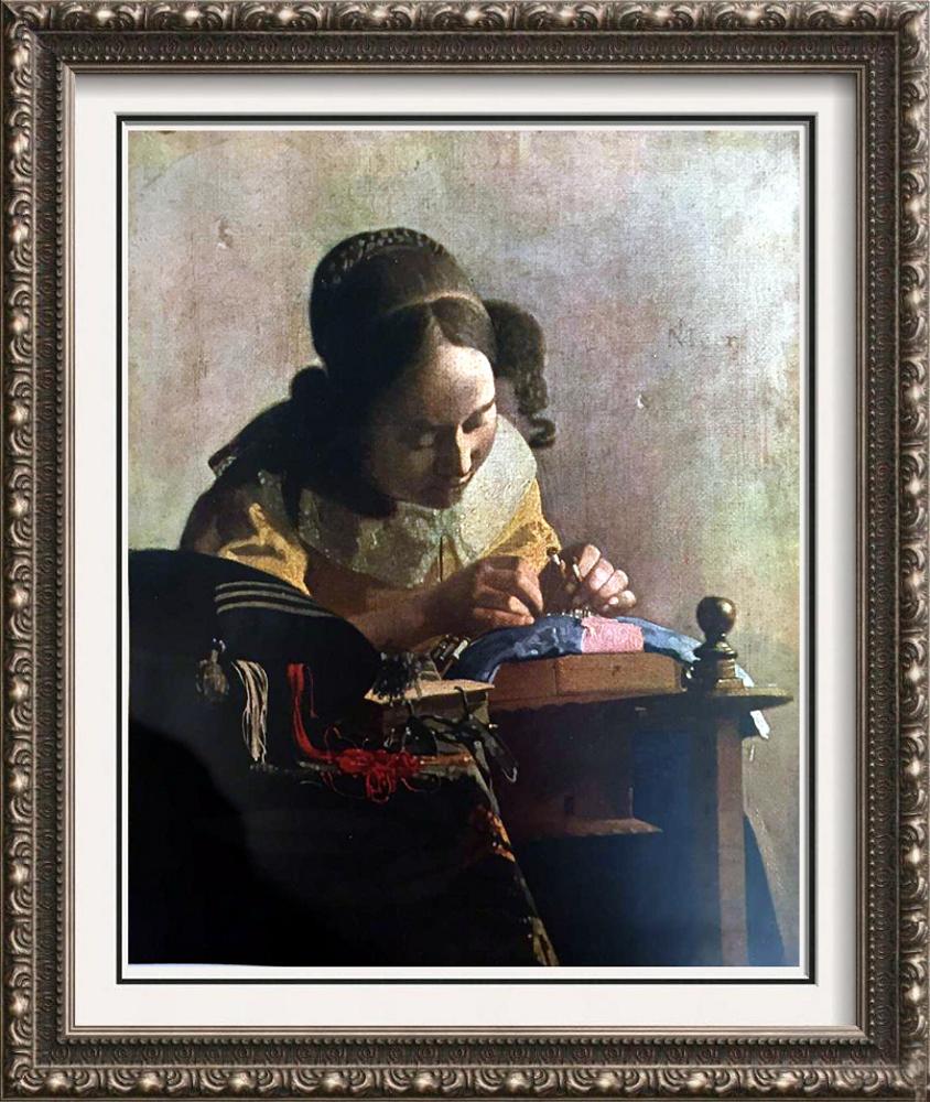 Masterpieces of Dutch Painting Jan Vermeer: The Lacemaker c.1665 Fine Art Print from Museum Artist