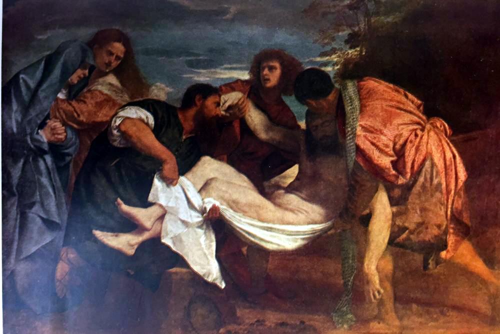 Tiziano Vecellio Titian The Entombment c.1525 Fine Art Print from Museum Artist - Click Image to Close