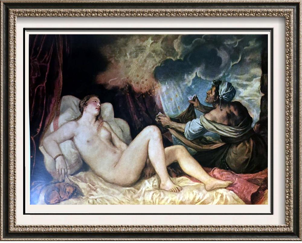 Tiziano Vecellio Titian Danae and the Shower of Gold c.1554 Fine Art Print from Museum Artist