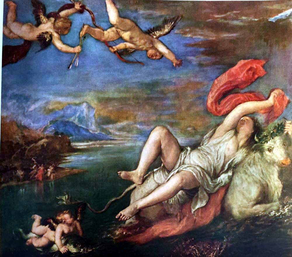 Tiziano Vecellio Titian The Rape of Europa c.1559 Fine Art Print from Museum Artist - Click Image to Close