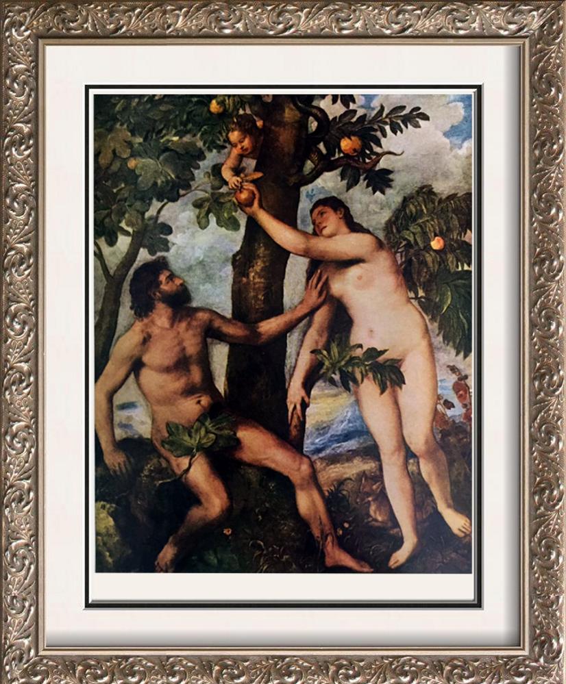 Tiziano Vecellio Titian The Fall of Man c.1570 Fine Art Print from Museum Artist